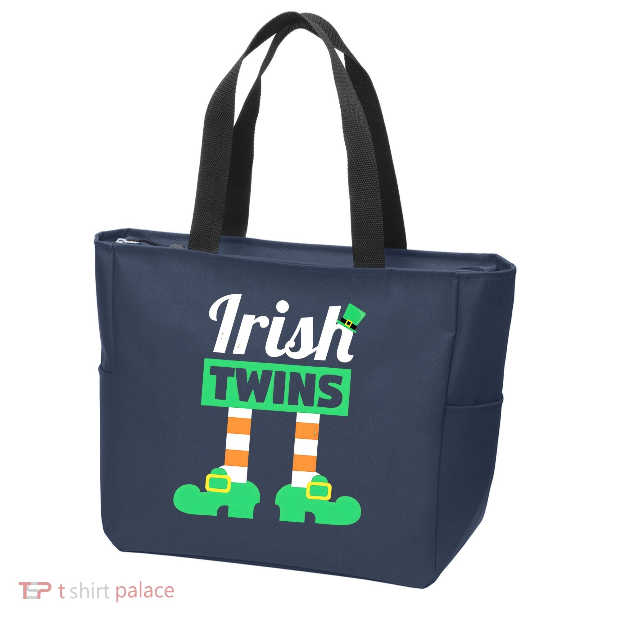 Irish Twins Tee Funny Matching St Patricks Day Twins Tote Bag