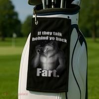 If They Talk Behind Your Back Fart Golf Towel thumb 2