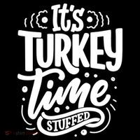 It's Turkey Time Stuffed Thanksgiving Women's Hoodie thumb 2
