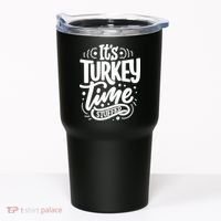 It's Turkey Time Stuffed Thanksgiving Tumbler thumb 0