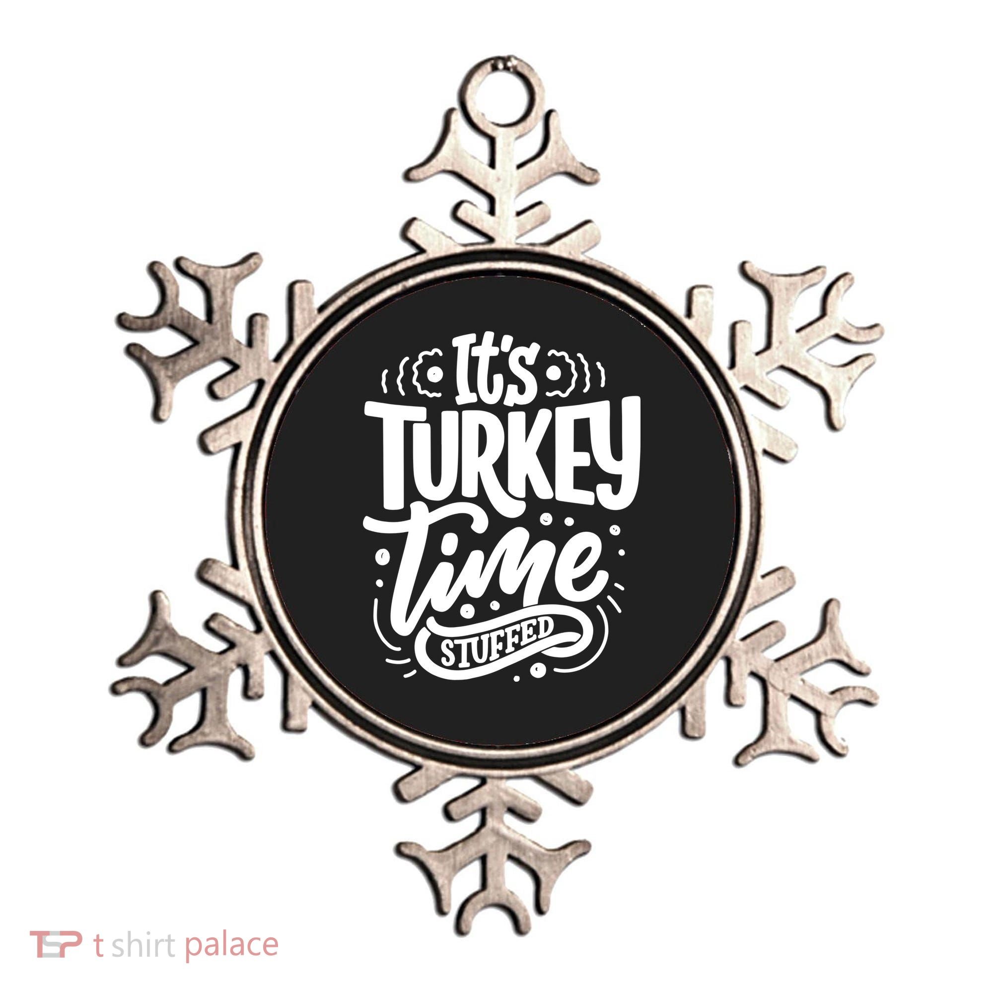 It's Turkey Time Stuffed Thanksgiving Ornament