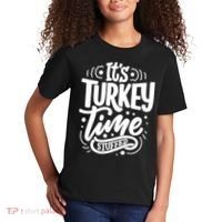 It's Turkey Time Stuffed Thanksgiving Kids T-Shirt thumb 2