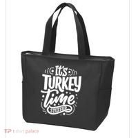 It's Turkey Time Stuffed Thanksgiving Tote Bag thumb 3