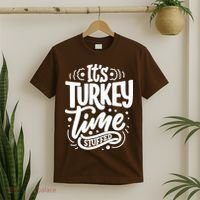 It's Turkey Time Stuffed Thanksgiving T-Shirt thumb 2