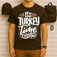 It's Turkey Time Stuffed Thanksgiving T-Shirt thumb 6