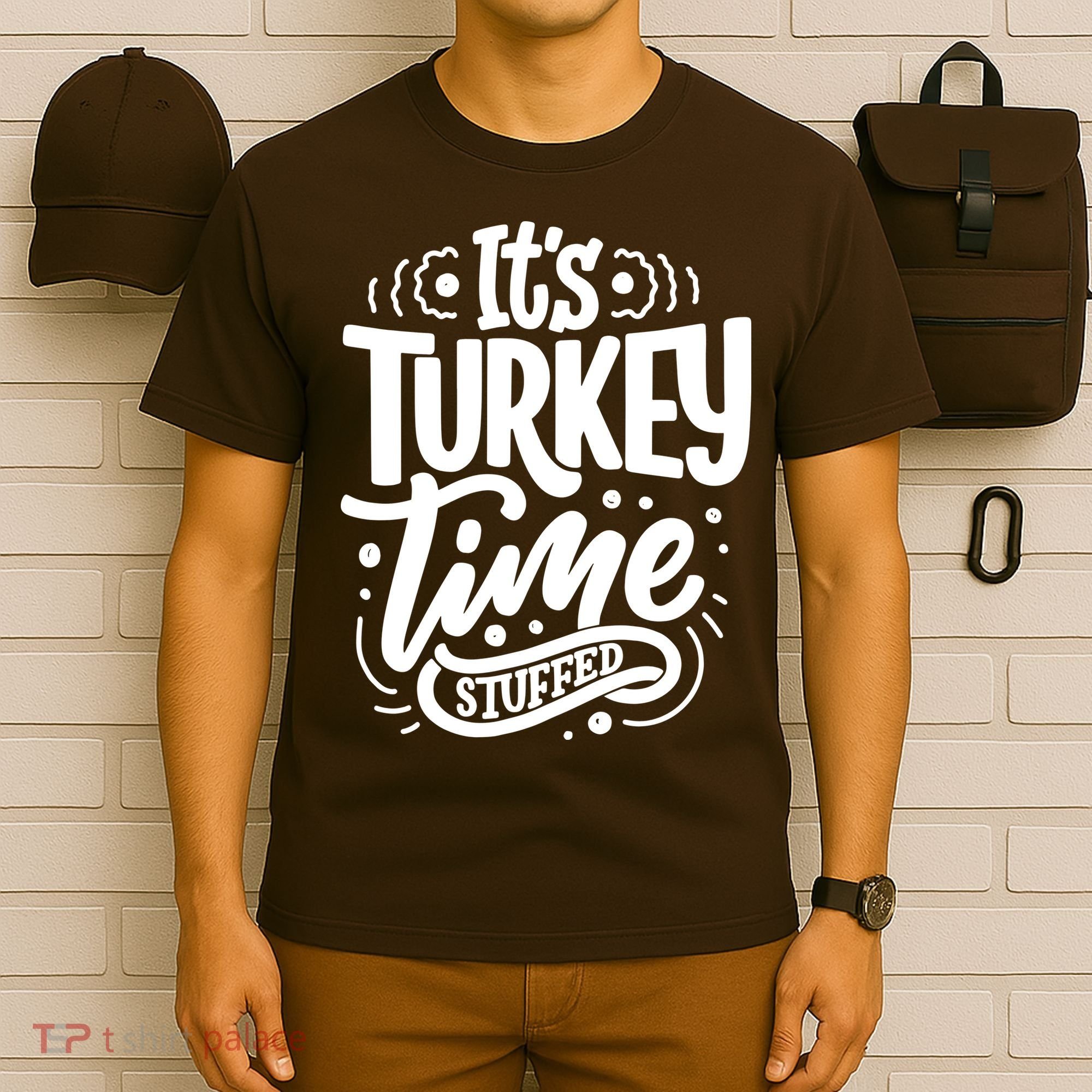 It's Turkey Time Stuffed Thanksgiving T-Shirt