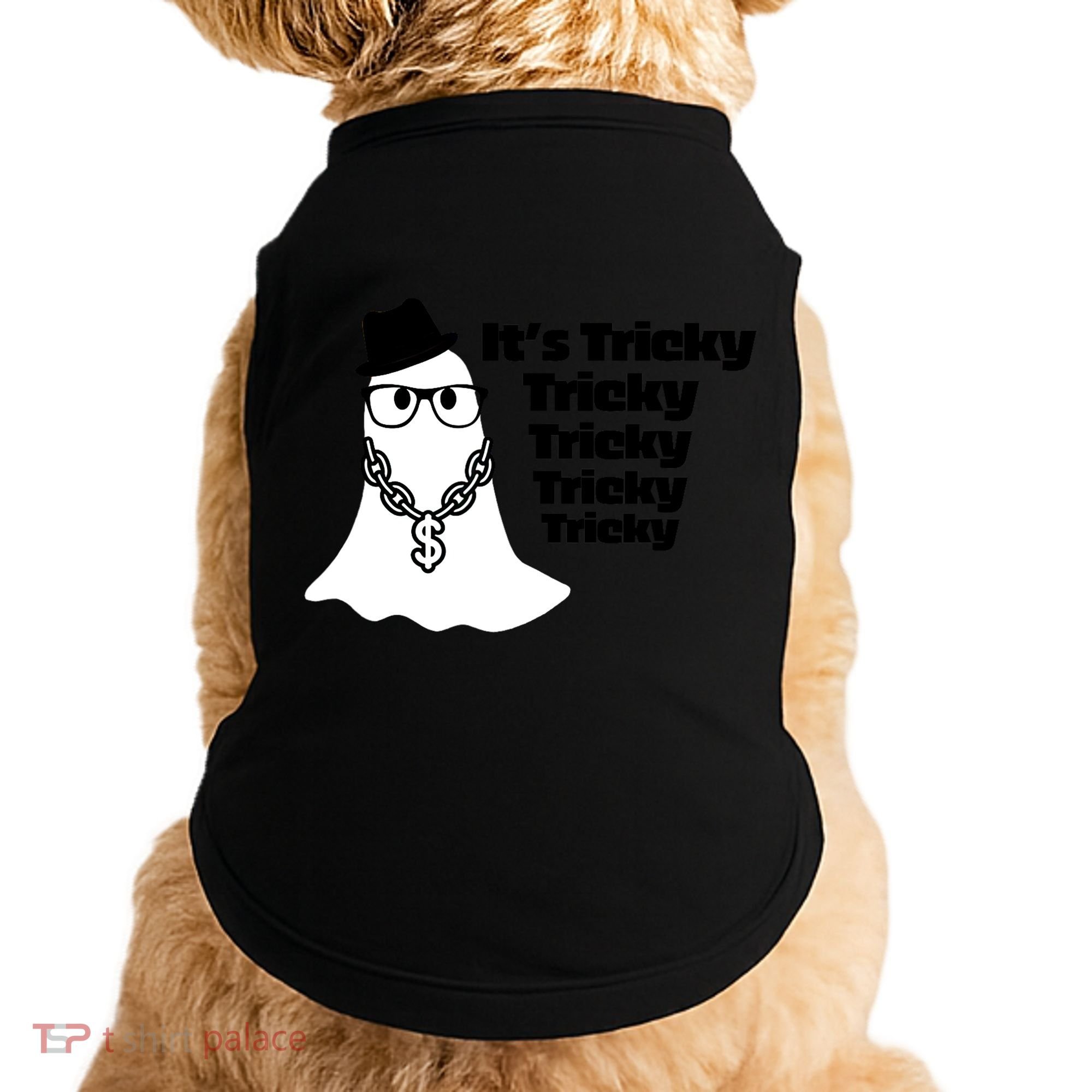 Its Tricky Tricky Tricky Ghost Boo Its Tricky Halloween Doggie Tank