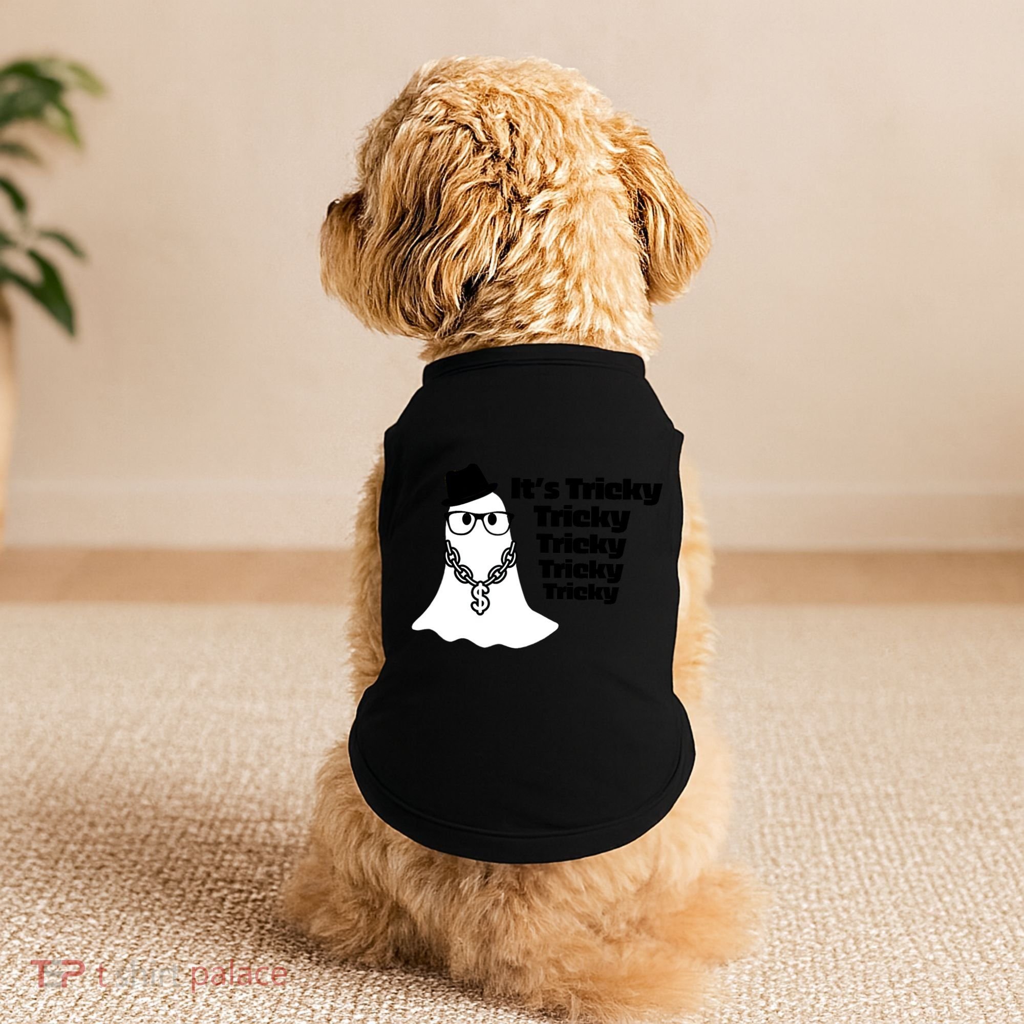 Its Tricky Tricky Tricky Ghost Boo Its Tricky Halloween Doggie Tank