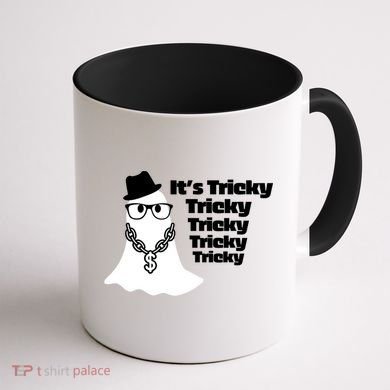 Its Tricky Tricky Tricky Ghost Boo Its Tricky Halloween Coffee Mug back