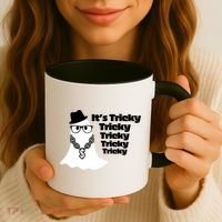 Its Tricky Tricky Tricky Ghost Boo Its Tricky Halloween Coffee Mug thumb 3