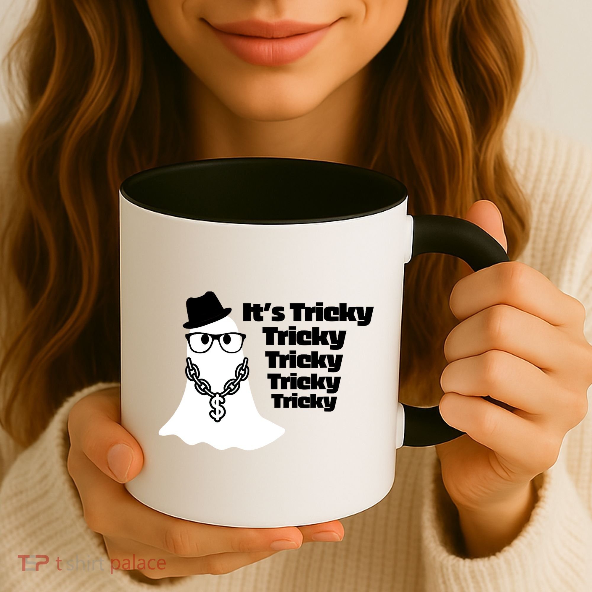 Its Tricky Tricky Tricky Ghost Boo Its Tricky Halloween Coffee Mug