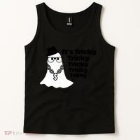 Its Tricky Tricky Tricky Ghost Boo Its Tricky Halloween Tank Top thumb 2