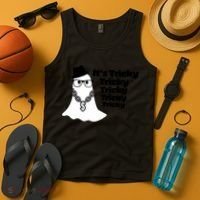 Its Tricky Tricky Tricky Ghost Boo Its Tricky Halloween Tank Top thumb 4