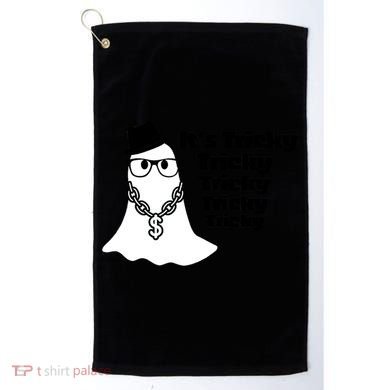 Its Tricky Tricky Tricky Ghost Boo Its Tricky Halloween Golf Towel
