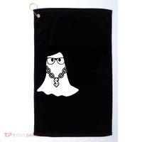 Its Tricky Tricky Tricky Ghost Boo Its Tricky Halloween Golf Towel thumb 0