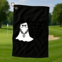 Its Tricky Tricky Tricky Ghost Boo Its Tricky Halloween Golf Towel thumb 1