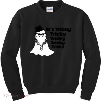 Its Tricky Tricky Tricky Ghost Boo Its Tricky Halloween Kids Sweatshirt