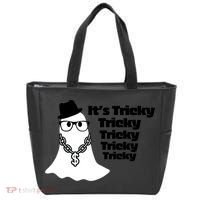 Its Tricky Tricky Tricky Ghost Boo Its Tricky Halloween Tote Bag thumb 0