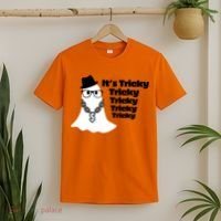Its Tricky Tricky Tricky Ghost Boo Its Tricky Halloween T-Shirt thumb 2