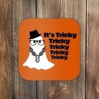 Its Tricky Tricky Tricky Ghost Boo Its Tricky Halloween Coaster thumb 0
