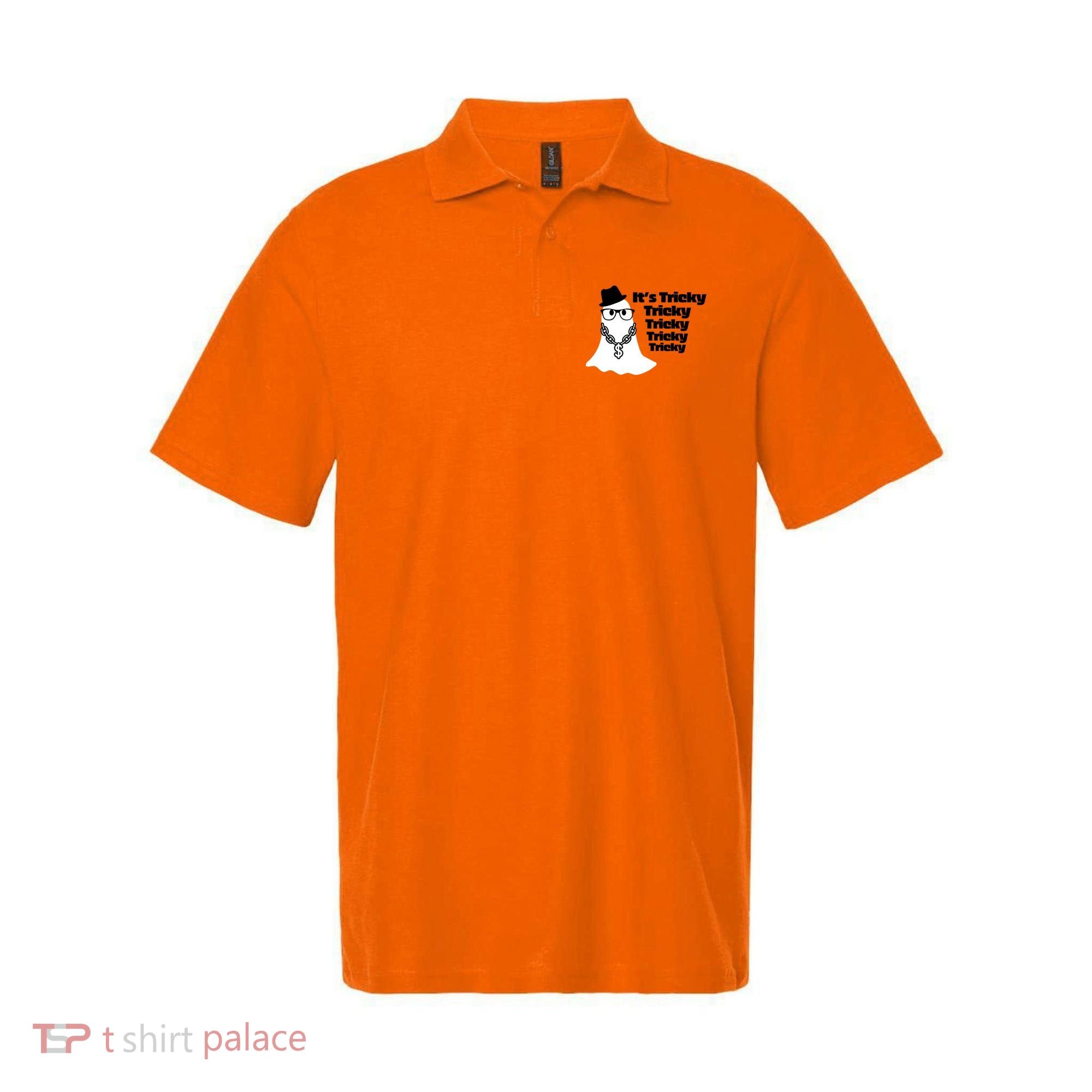 Its Tricky Tricky Tricky Ghost Boo Its Tricky Halloween Polo