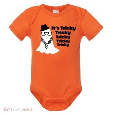Its Tricky Tricky Tricky Ghost Boo Its Tricky Halloween Baby Bodysuit