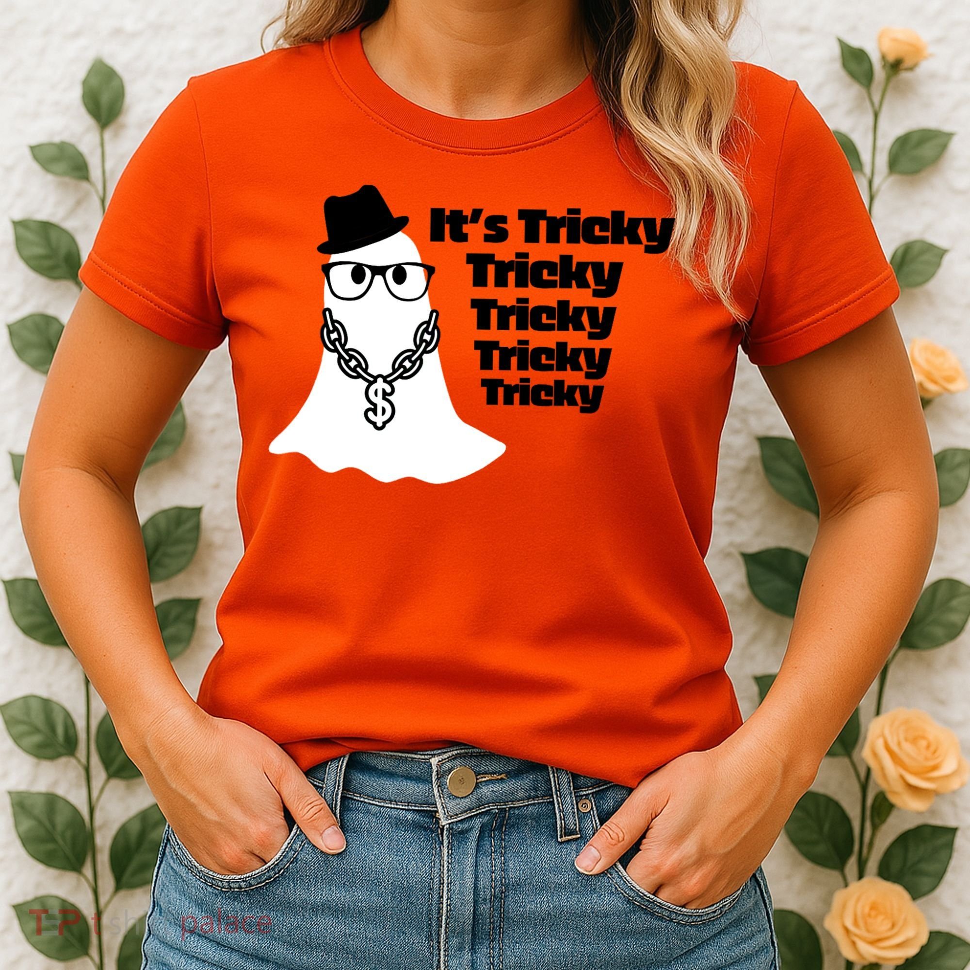 Its Tricky Tricky Tricky Ghost Boo Its Tricky Halloween Women's T-Shirt