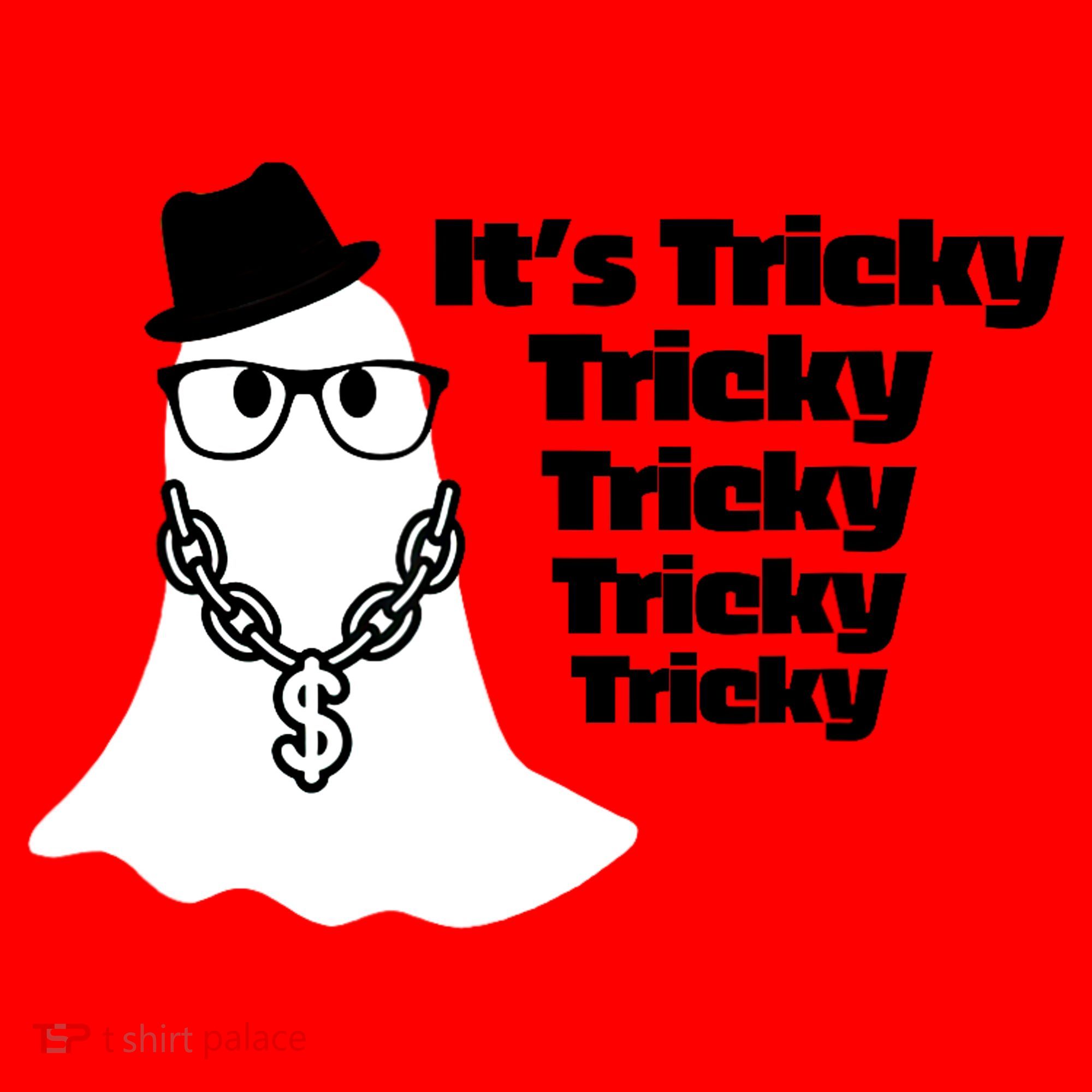 Its Tricky Tricky Tricky Ghost Boo Its Tricky Halloween Santa Hat
