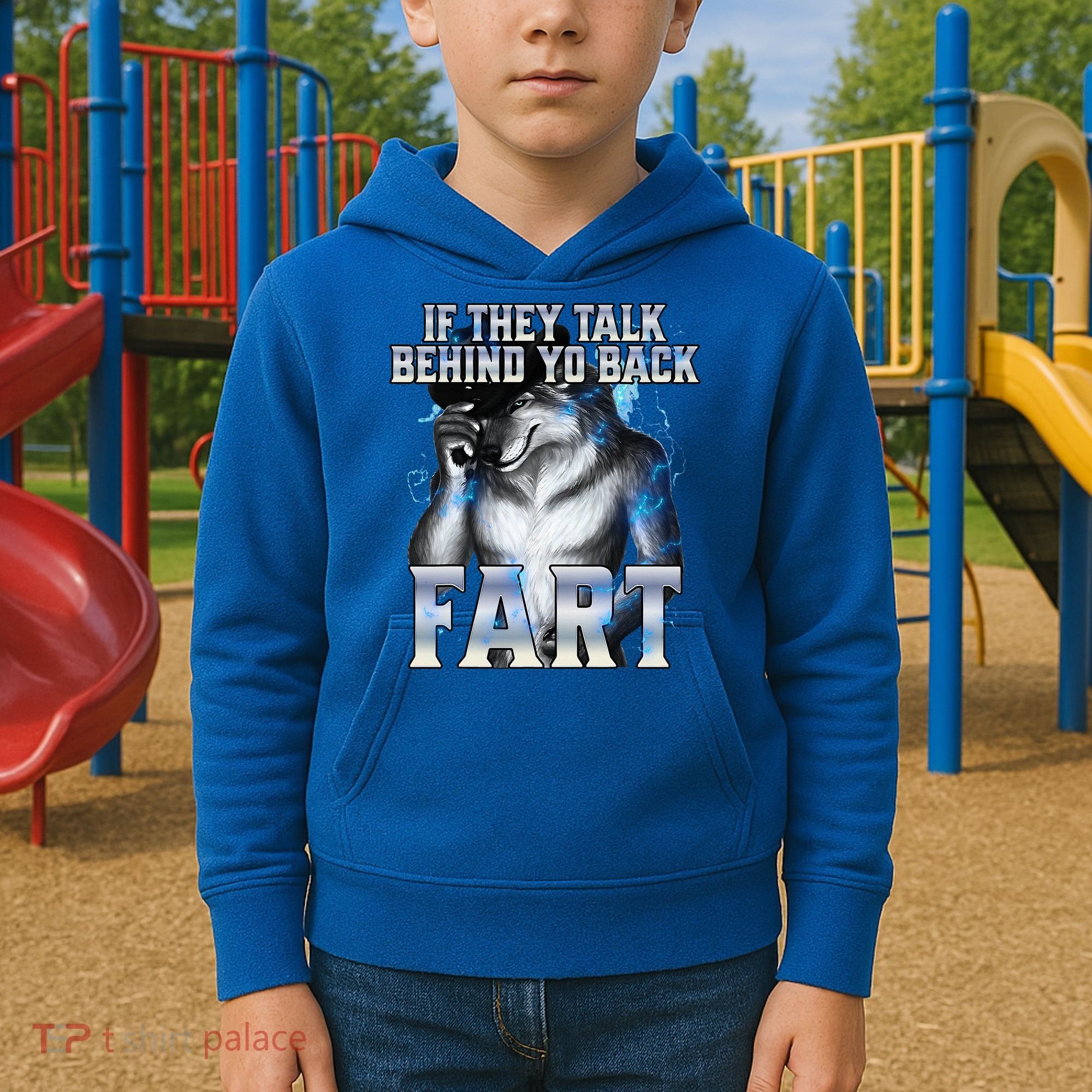 If They Talk Behind Your Back Fart Kids Hoodie