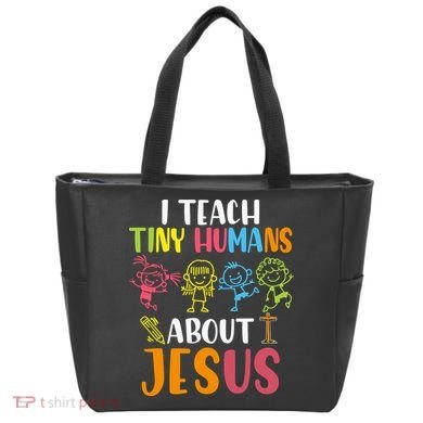 I Teach Tiny Humans About Jesus Design Teacher Tote Bag