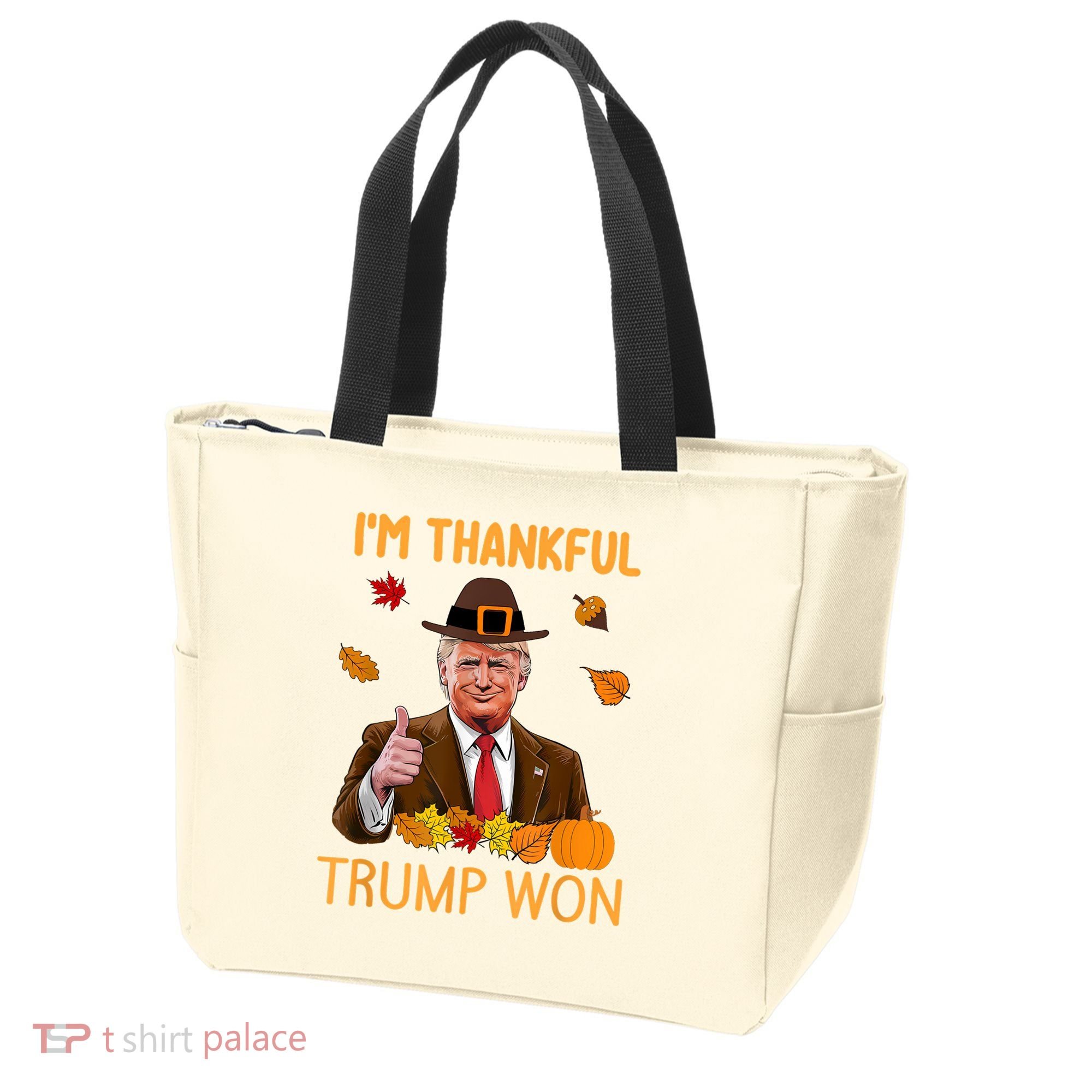 IM Thankful Trump Won Thanksgiving Turkey Fall Tote Bag