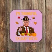 IM Thankful Trump Won Thanksgiving Turkey Fall Coaster thumb 0