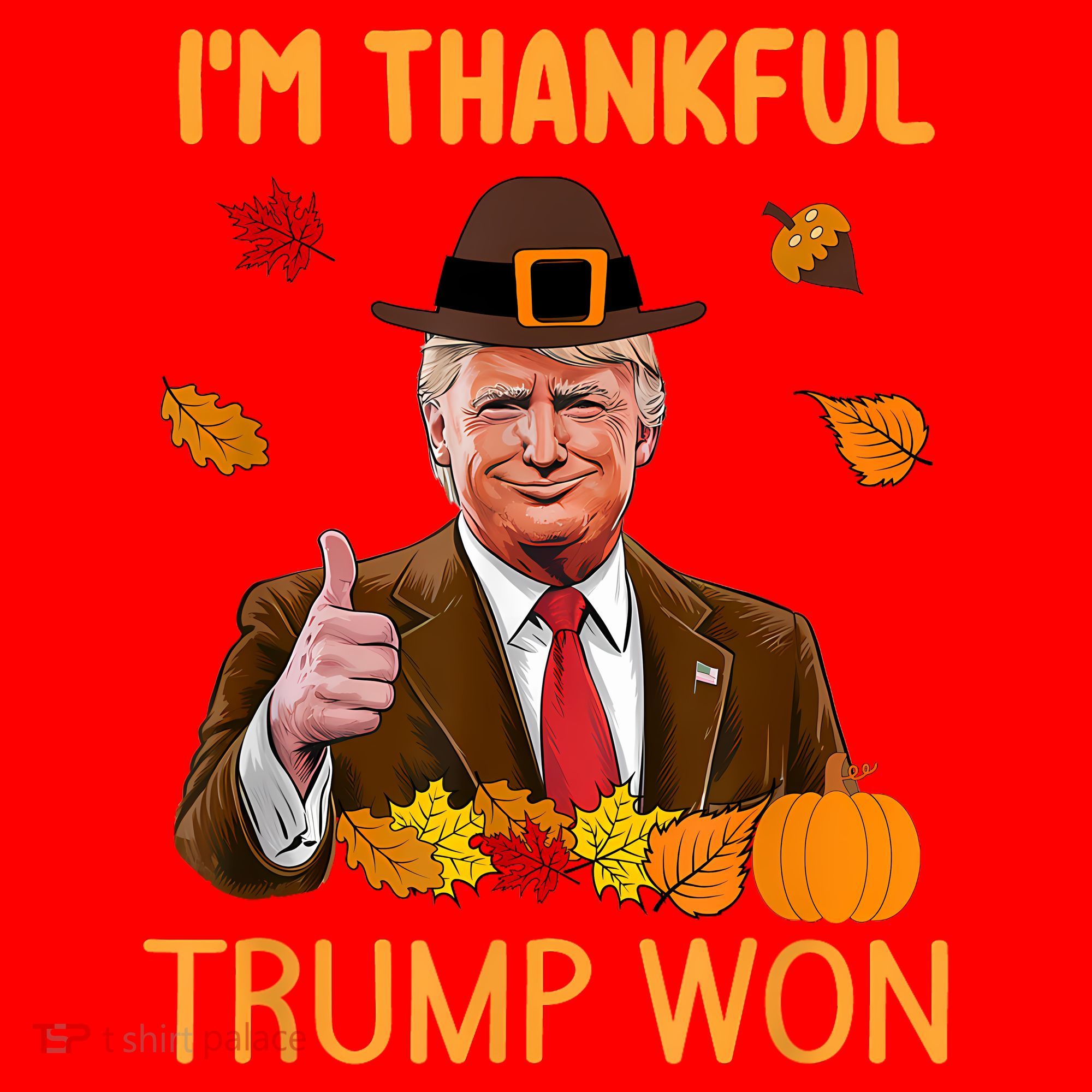 IM Thankful Trump Won Thanksgiving Turkey Fall Santa Hat