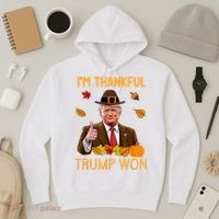 IM Thankful Trump Won Thanksgiving Turkey Fall Hoodie thumb 3