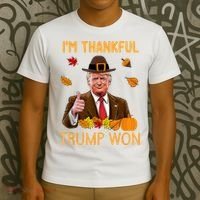 IM Thankful Trump Won Thanksgiving Turkey Fall T-Shirt thumb 3