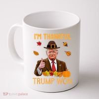 IM Thankful Trump Won Thanksgiving Turkey Fall Coffee Mug thumb 0