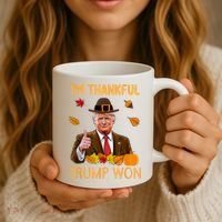 IM Thankful Trump Won Thanksgiving Turkey Fall Coffee Mug thumb 3