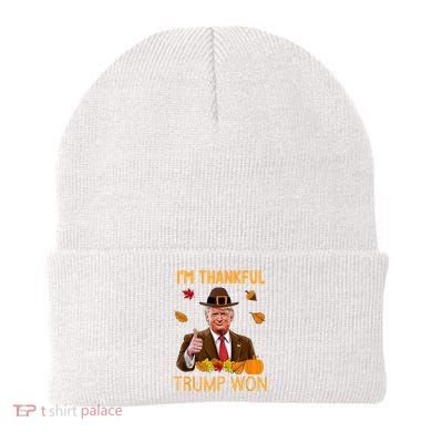 IM Thankful Trump Won Thanksgiving Turkey Fall Beanie