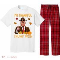 IM Thankful Trump Won Thanksgiving Turkey Fall Pajama Set thumb 0