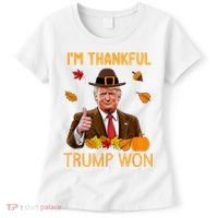 IM Thankful Trump Won Thanksgiving Turkey Fall Women's T-Shirt thumb 0