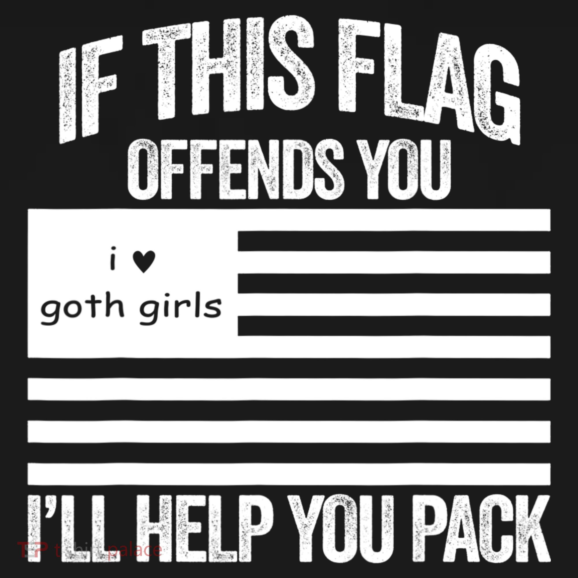 If This USA Goth Girls Flag Offends You, I'll Help You Pack Ornament
