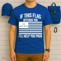 If This USA Goth Girls Flag Offends You, I'll Help You Pack T-Shirt thumb 6