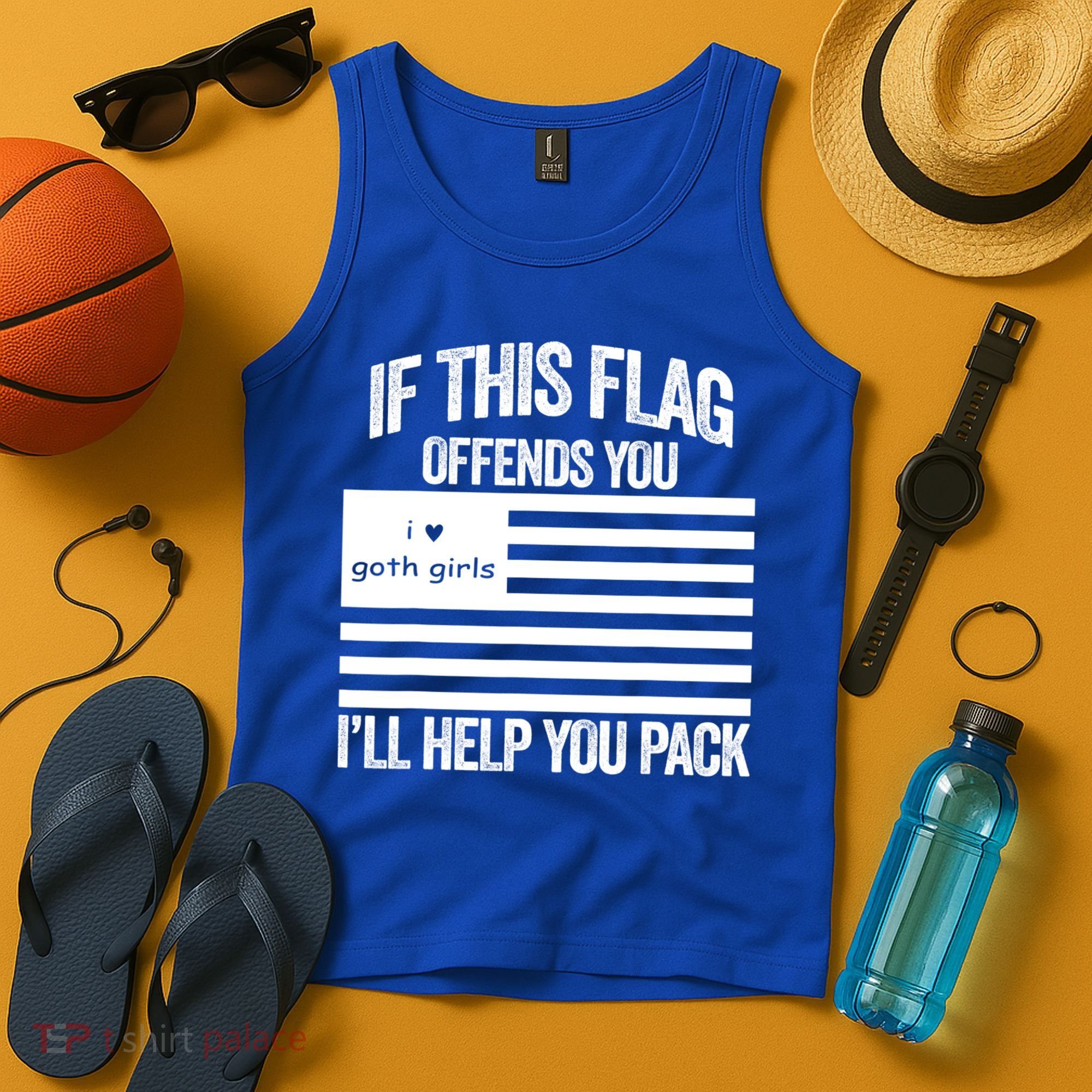 If This USA Goth Girls Flag Offends You, I'll Help You Pack Tank Top