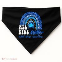 I'm Their Voice Pinwheel Child Abuse Prevention Awareness USA-Made Doggie Bandana thumb 0