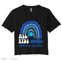 I'm Their Voice Pinwheel Child Abuse Prevention Awareness Women's Crop Top Tee thumb 0