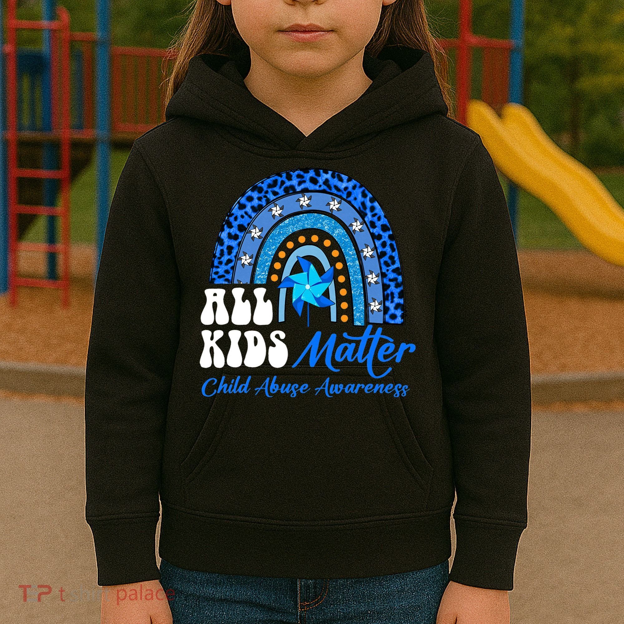 I'm Their Voice Pinwheel Child Abuse Prevention Awareness Kids Hoodie