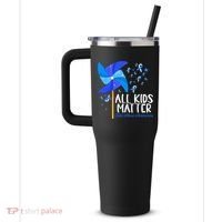 Im Their Voice Stop Child Abuse Prevention Awareness Month 40oz Vacuum Insulated Stainless Steel Travel Tumbler thumb 2