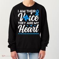 Im Their Voice Child Abuse Prevention Awareness Month Women's Sweatshirt thumb 0