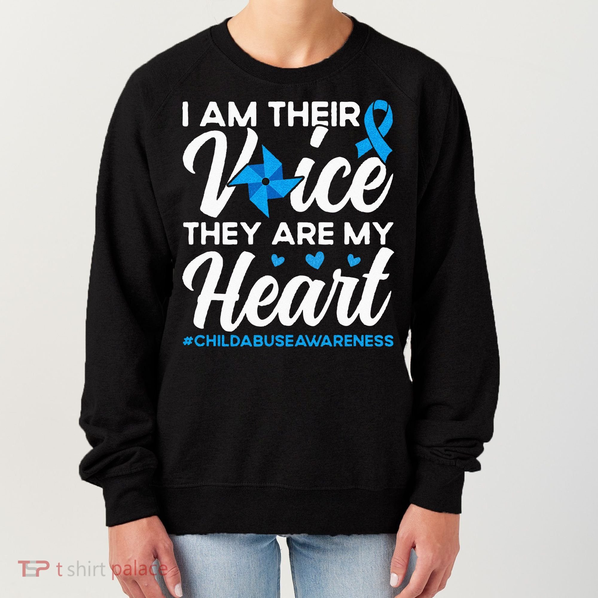Im Their Voice Child Abuse Prevention Awareness Month Women's Sweatshirt