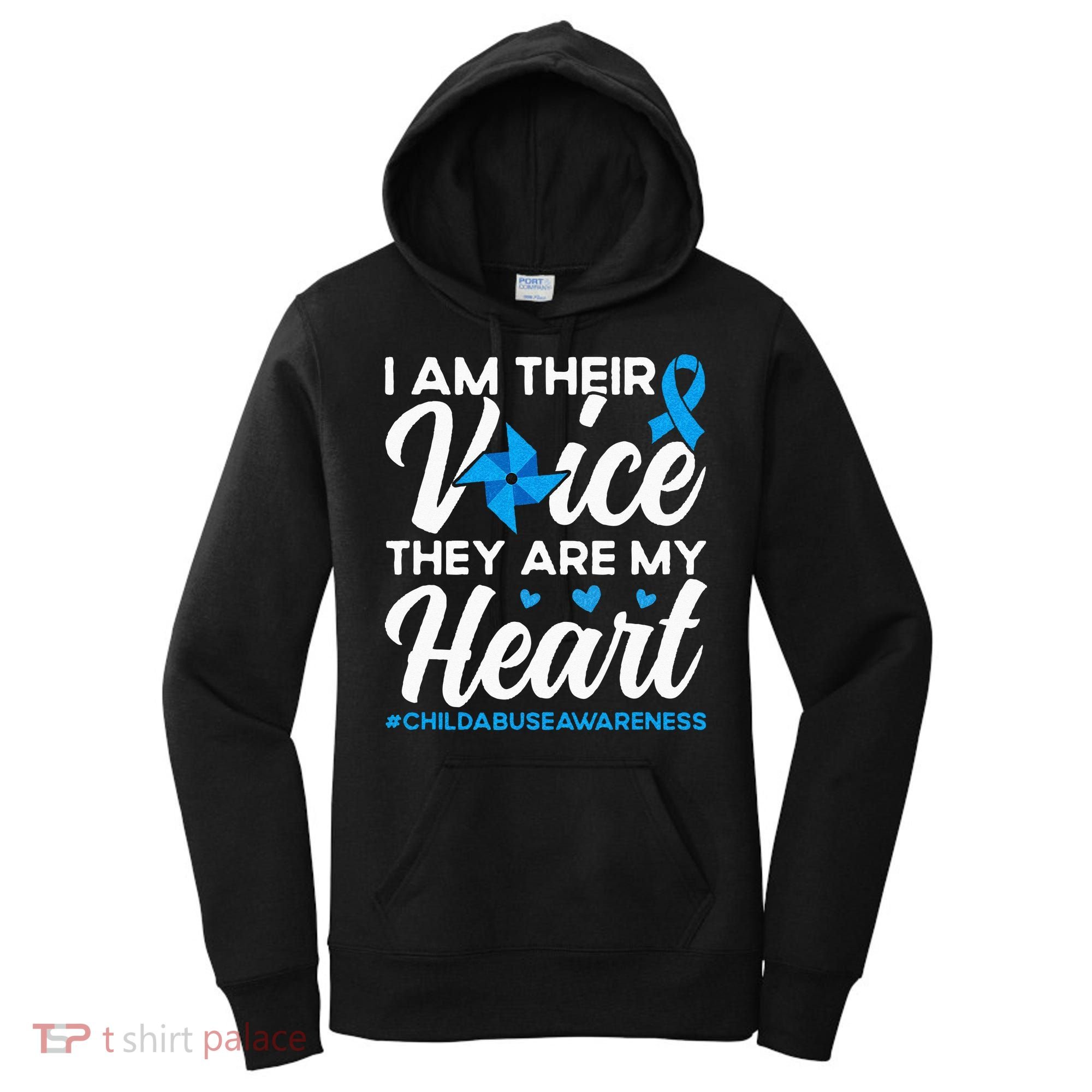 Im Their Voice Child Abuse Prevention Awareness Month Women's Hoodie